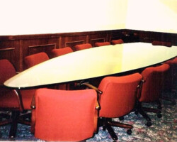 Table tops can be anywhere from 1/4" to 3/4" in thickness. We can create any shape from the simple to the one of a kind.